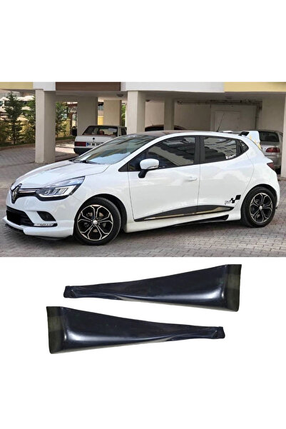 AkmTuning Renault Clio 4 Custom Yan Marşpiyel Seti Plastik 2 Adet Mat Siyah 2...