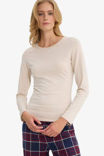 DeFacto Basic Plain Long Sleeve Top-Fall in Love F2546Ax25Au