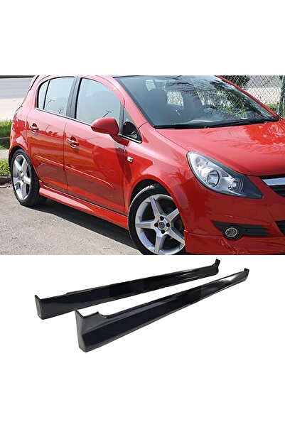 AkmTuning Opel Corsa D OPC Yan Marşpiyel Seti Plastik 2 Adet Mat Siyah 2006 -...