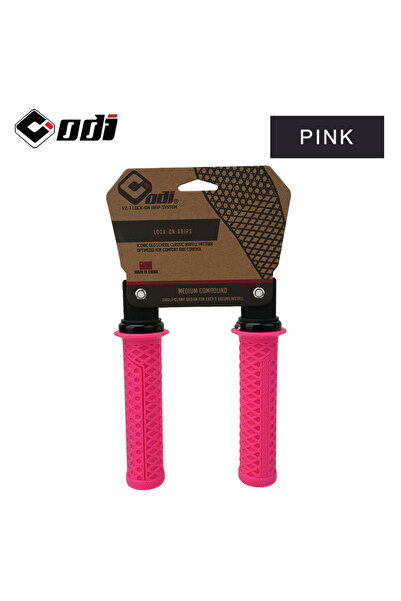 Choice غطاء مقبض مقود الدراجة الجبلية VS-21 باللون الوردي من ODI VS-21 مزود ب...