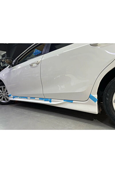 AkmTuning Toyota Corolla Custom Yan Marşpiyel Seti Plastik 2 Adet Mat Siyah 2013 2014 2015 2016 2017 2018