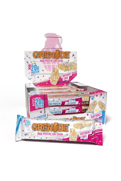 Grenade Granad Protein Bar Birthday Cake 60gx12