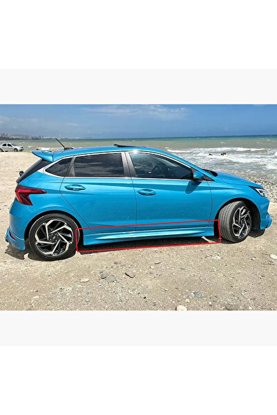 AkmTuning Hyundai i20 Custom Yan Marşpiyel Seti Plastik 2 Adet Mat Siyah 2019...