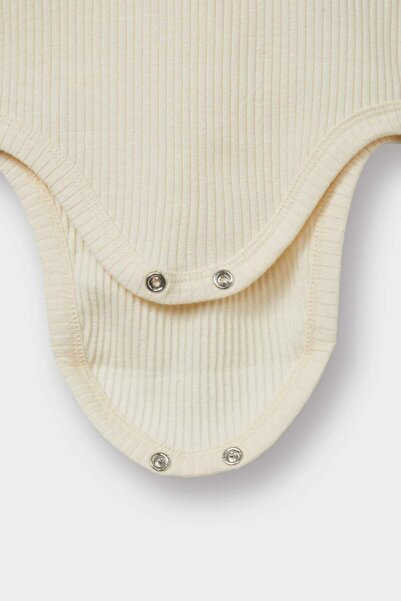 DeFacto Erkek Bebek Yenidoğan Fitilli Kaşkorse 2li Uzun Kollu Çıtçıtlı Body F4653A525AU