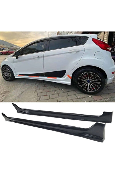 Genel Markalar Ford Fiesta Mk6 Uyumlu  Custom Yan Marşpiyel Seti Plastik Mat Siyah 2008 - 2017