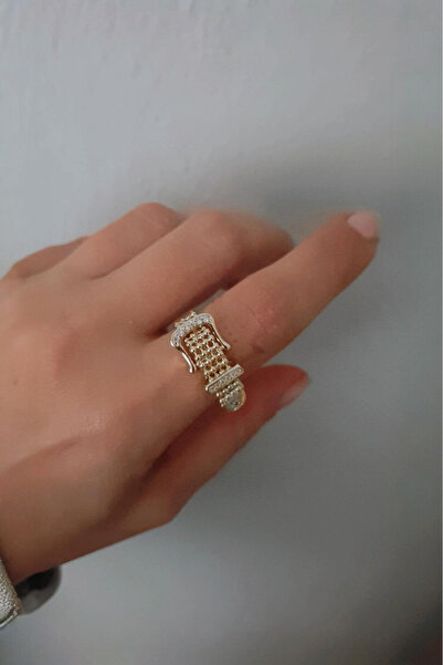 SelinDiamond خاتم بتصميم حزام بمظهر الخوص