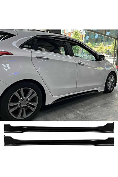 AkmTuning Hyundai i30 Custom Yan Marşpiyel Seti Plastik 2 Adet Mat Siyah 2012...