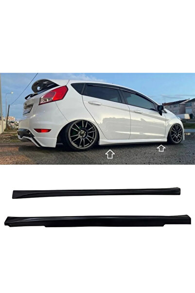 AkmTuning Ford Fiesta Mk6 Aero Yan Marşpiyel Seti Plastik 2 Adet Mat Siyah 2008-2017