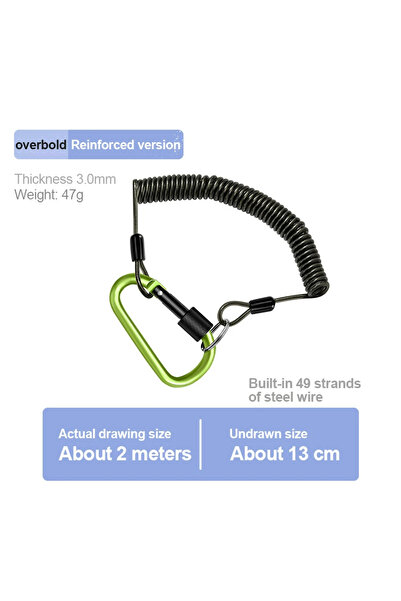 Choice حبل أمان متين معزز مضاد للضياع بطول 2 متر، حبل تثبيت مرن تلسكوبي بطول ...