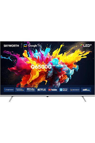 Skyworth 55 Inch 4K Smart UHD QLED TV Google TV With Dolby Vision HDR,DTS Virtual X, YouTube,Netflix