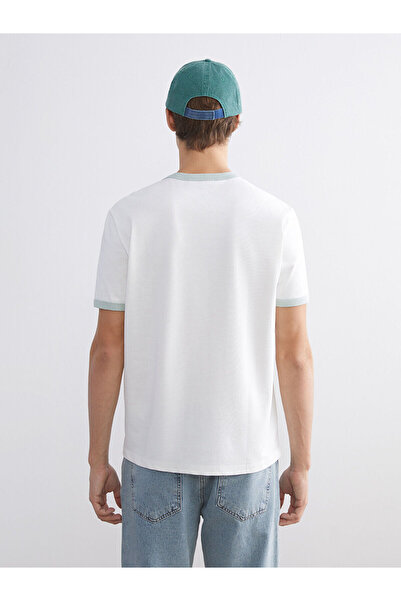 LC Waikiki İzr New Season Contrast Detailed Combed Cotton Men's T-Shirt