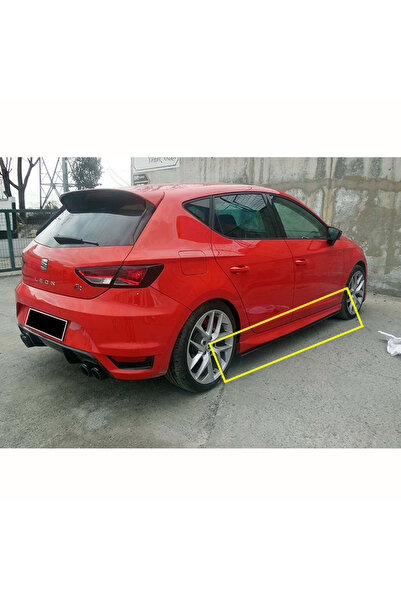 AkmTuning Seat Leon Mk3 Aero Yan Marşpiyel Seti Plastik 2 Adet Mat Siyah 2012-2020