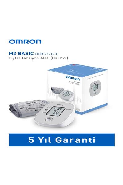 Omron M2 Basic Üst Koldan Pilli Dijital Tansiyon Aleti – Hipertansiyon Göstergeli + Taşıma Çanta Hediyeli