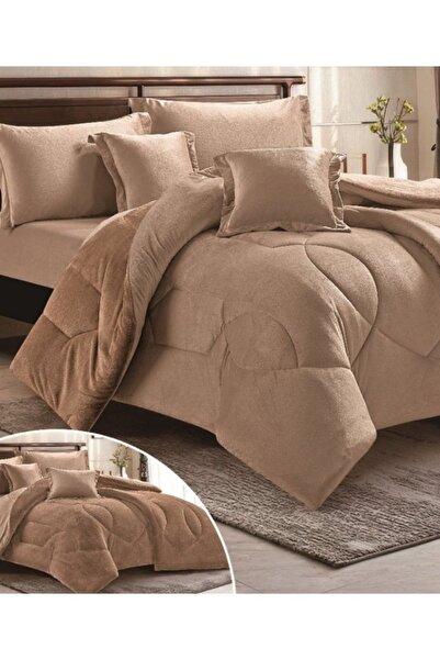 smart home Double-sided winter Comforter (velvet side & fur side) Filled bedspread, 4-piece set, 230x170cm