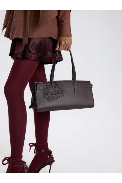 BAQA Tan Color Blunt Leather Bag