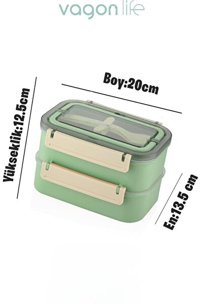 Vagonlife 3 Compartment Steel Storage Container 1600 ml Bl2221-2