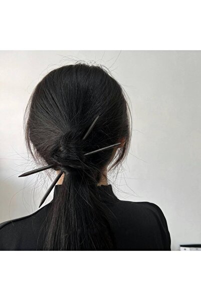 TAKIŞTIR اللون الأسود مشبك مقبض مزدوج