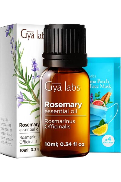 Gya Labs زيت إكليل الجبل العطري النقي عالي الجودة لنمو الشعر والعلاج بالروائح...