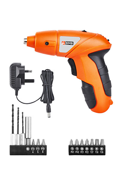 Lawazim Cordless Screwdriver - 4.8V NiCd Battery with LED Light and Accessories Kit