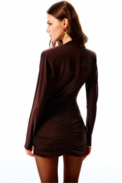 Love On Friday SYRIENNA Cut-Out Mini Elbise (Kahverengi)