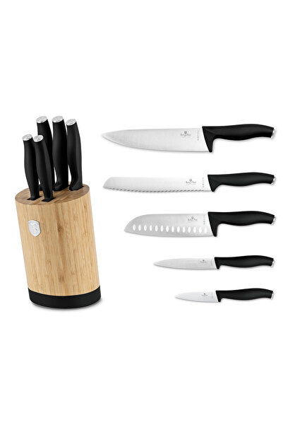 Other SET DE CUȚITE BERLINGER HAUS BH-2753 NEGRU MAT DIN BLOC DE BAMBUS