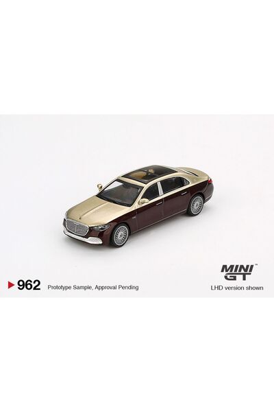 mini gt Macheta auto Mercedes-Maybach S 680 Gold/Dark Red Metallic 2024 (LHD)...