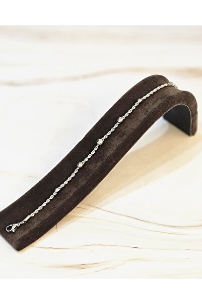 stainless steell Sade Zincir Kararmayan Çelik Bileklik – Gümüş Renk Paslanmaz...