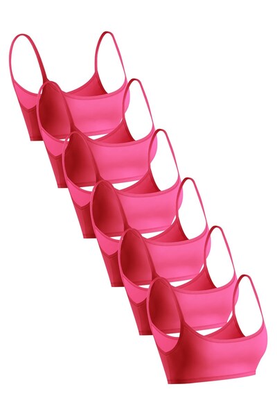 Öts Premium σουτιέν προπόνησης για κορίτσια 6 τεμαχίων - Σε κουτί δώρου, βαμβακερό ύφασμα, εξαιρετικά μαλακό, ελαστικό και