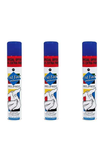 FID FAD بخاخ مضاد للكهرباء الساكنة للملابس 400 مل، 3 قطع
