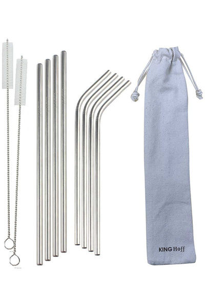 Other KINGHOFF METAL DRINKS STRAWS 8 pcs + CASE KH-1357