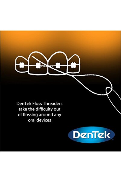 DENTEK Floss Threaders for Braces, Bridges & Implants - 50 Count (Pack of 1)