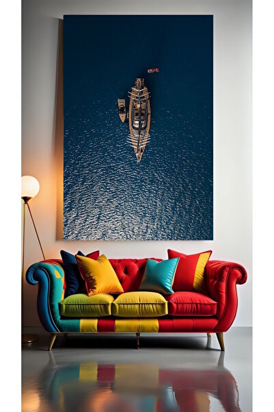 özkacar OCEAN AND SHIP 1 Home Wall Salon Salon de înfrumusețare Birou Magazin...
