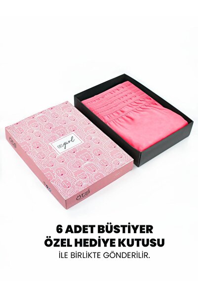 Öts Premium σουτιέν προπόνησης για κορίτσια 6 τεμαχίων - Σε κουτί δώρου, βαμβακερό ύφασμα, εξαιρετικά μαλακό, ελαστικό και