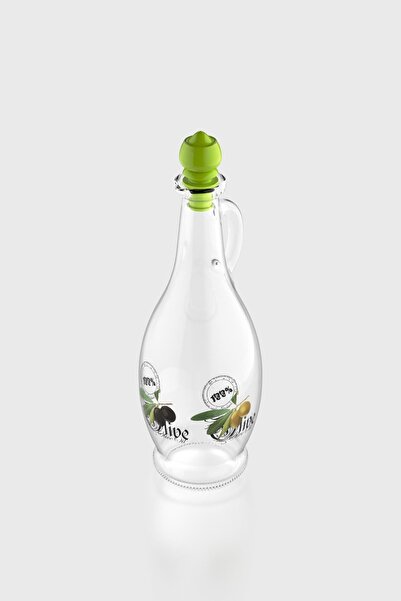 Renga Kibele Pattern 750 ml Glass Oil Dispenser with Green Lid 152044