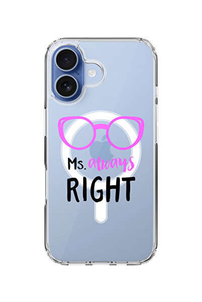 Stylizedd جراب MagSafe كلاسيكي شفاف لهاتف iPhone 17، غطاء شفاف ناعم هجين - Ms...