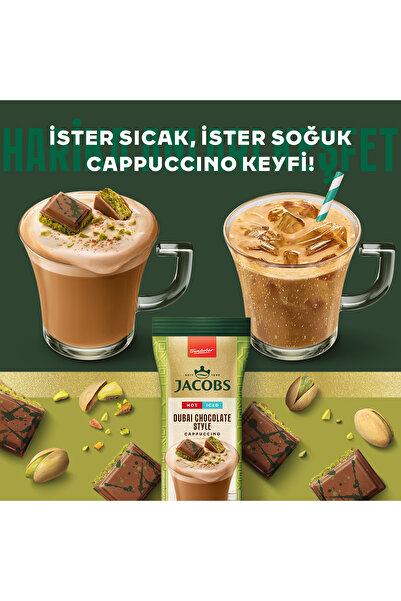 Jacobs Dubai Çikolatası Aromalı Cappucino Özel Kahve Karışımı 8 x 19,5gr