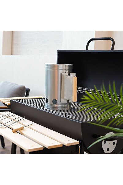 Danube Home مدخنة فحم إنفيرنو - شواية فحم للتخييم مصنوعة من الفولاذ المجلفن ا...