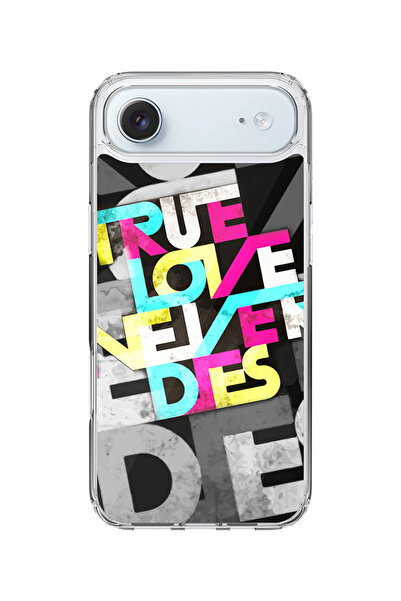 Stylizedd جراب MagSafe كلاسيكي شفاف لهاتف iPhone Air، غطاء شفاف هجين - الحب الحقيقي لا يموت