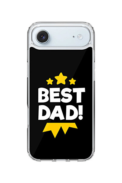 Stylizedd جراب MagSafe كلاسيكي شفاف لهاتف iPhone Air، غطاء شفاف ناعم هجين - ميدالية أفضل أب