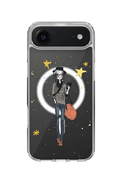 Stylizedd جراب MagSafe كلاسيكي شفاف لهاتف iPhone Air، غطاء شفاف ناعم هجين - ف...