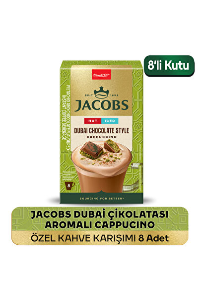 Jacobs Dubai Çikolatası Aromalı Cappucino Özel Kahve Karışımı 8 x 19,5gr