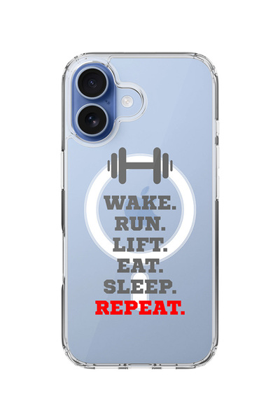 Stylizedd جراب MagSafe كلاسيكي شفاف لهاتف iPhone 17، غطاء شفاف ناعم هجين - روتين (أبيض)