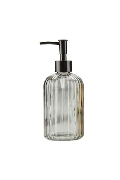 OEM Dispenser sapun lichid, Sticla, Diametru 7 cm, H 19 cm, Gri