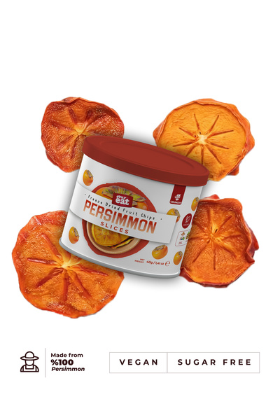 EverEat Trabzon Cennet Hurması Kuru Meyve Cipsi - Dondurularak Kurutulmuş Fre...