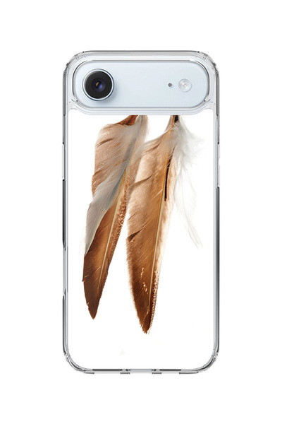 Stylizedd جراب MagSafe كلاسيكي شفاف لهاتف iPhone Air، غطاء شفاف هجين - طباعة كاملة من Chief Longfeathers