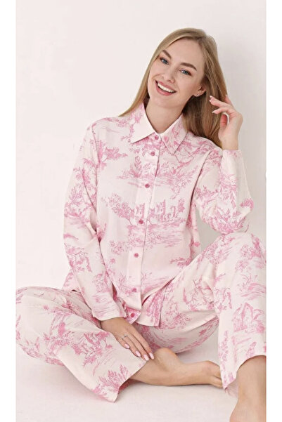 NBB Women's 100% Viscose Shirt Collar Pajama Set