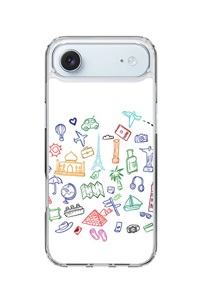 Stylizedd جراب MagSafe كلاسيكي شفاف لهاتف iPhone Air، جراب هجين ناعم مرن شفاف - Traveler