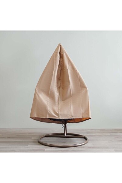 Danube Home Beige Single Seater Swing Cover - Durable Polyester Outdoor Garde...