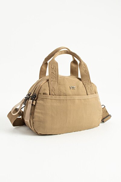 Çanta Trend Soft Textured Ultra-Lightweight, Waterproof Polyamide Fabric Shoulder and Arm Bag Mink Model: (571-13-14H)