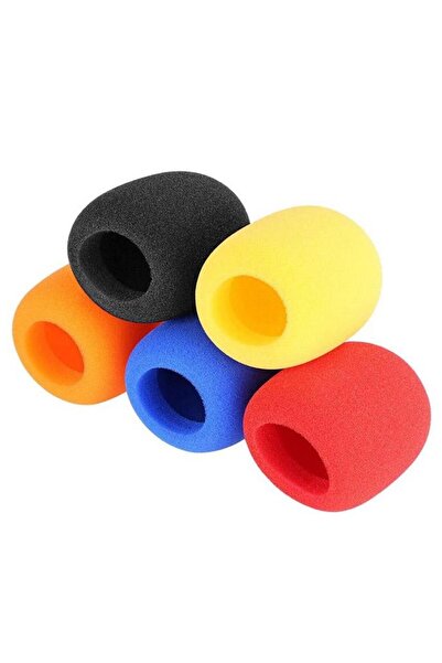 Genel Markalar ZE-7130 5'li Standart 5 Renk El Mikrofon Süngeri (Sarı-Turuncu...